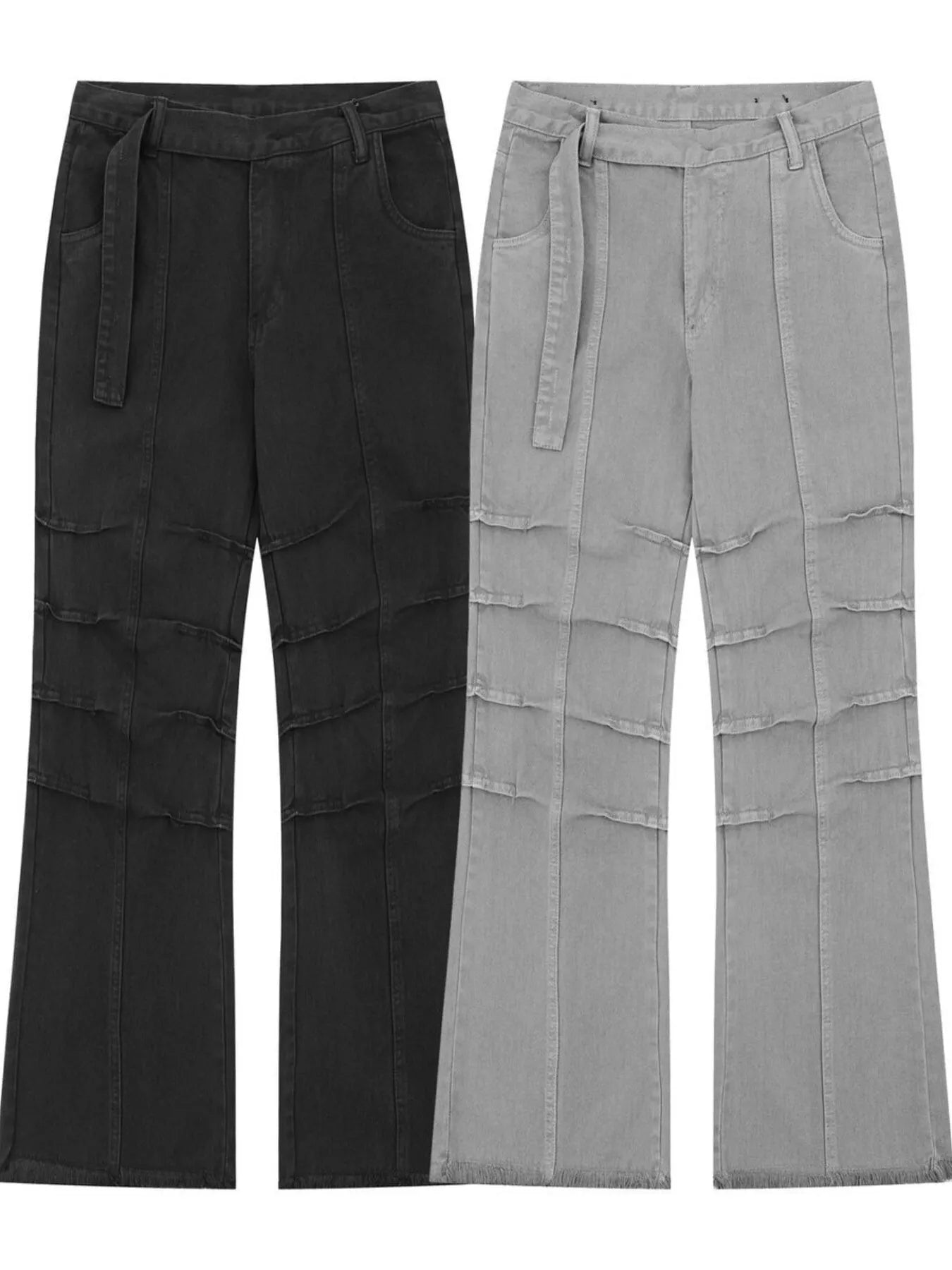 1298 Men's High-Waist Paneled Flare Jeans – men's flare jeans (Y2K) (detail view 5)