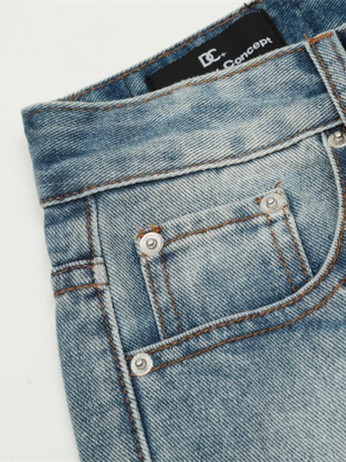1270 Men's Letter Loose Fit Jeans – men's graphic jeans (detail view 5)