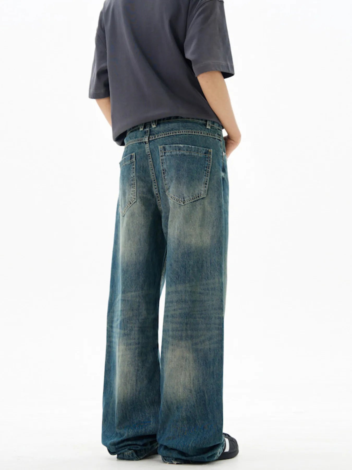 717 nan – Men's wide leg jeans streetwear fit