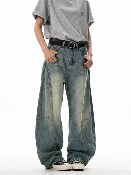 1153 nan – Men's wide leg jeans streetwear fit