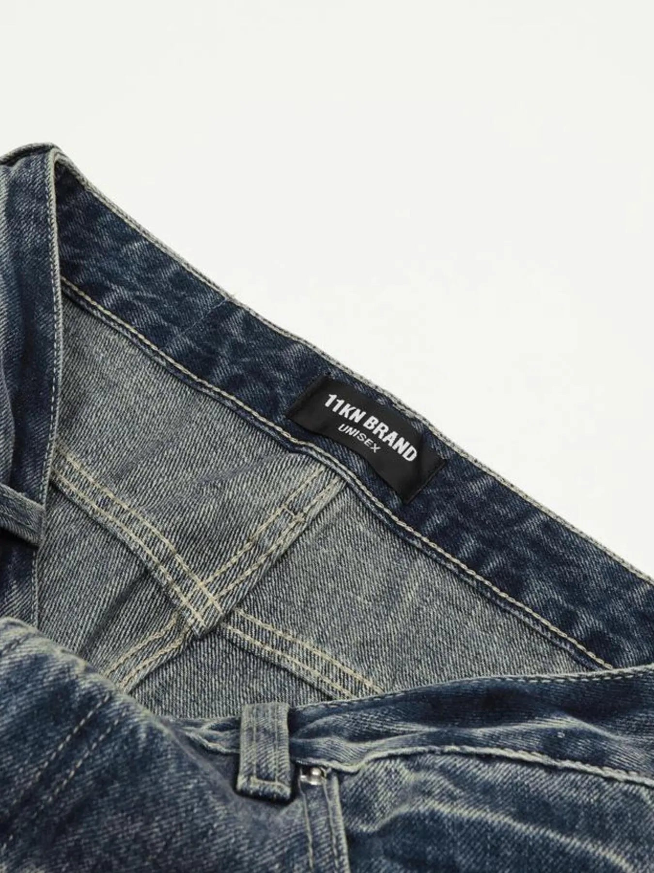 1282 Men's Distressed Flare Jeans – men's flare jeans (Y2K) (detail view 7)