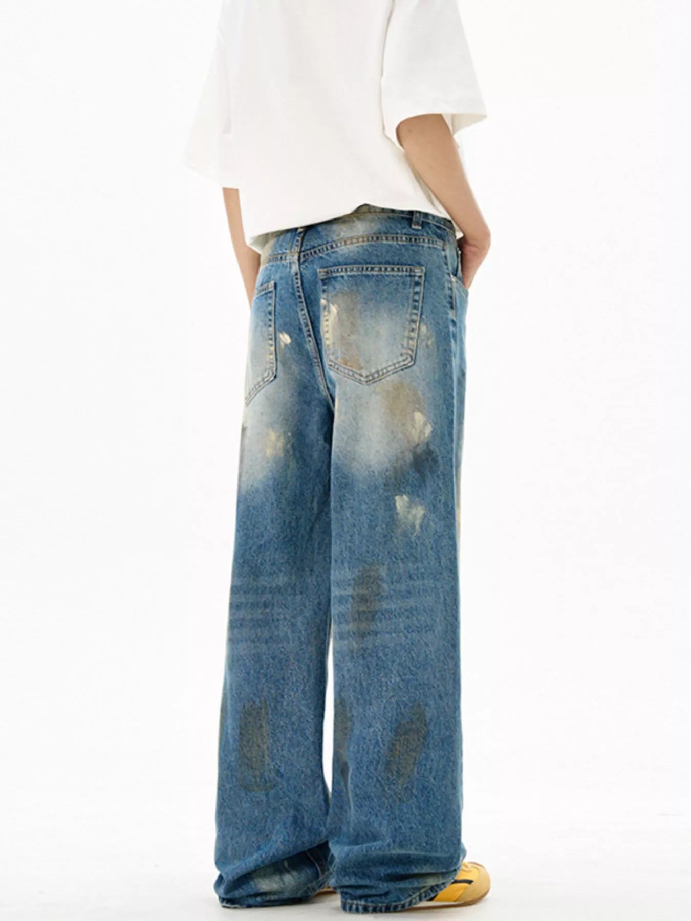 821 nan – Men's wide leg jeans streetwear fit