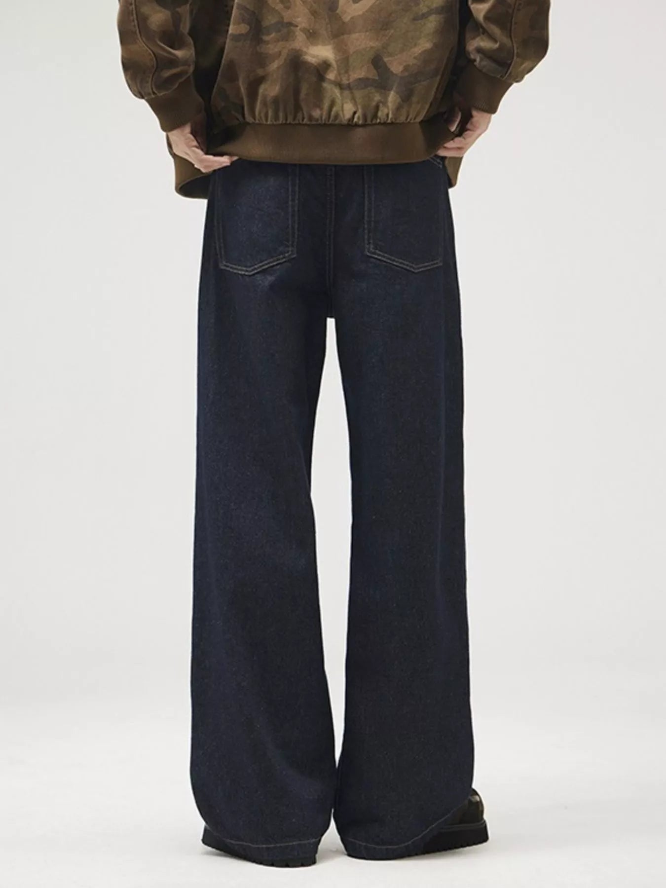 059 nan – Men's wide leg jeans streetwear fit