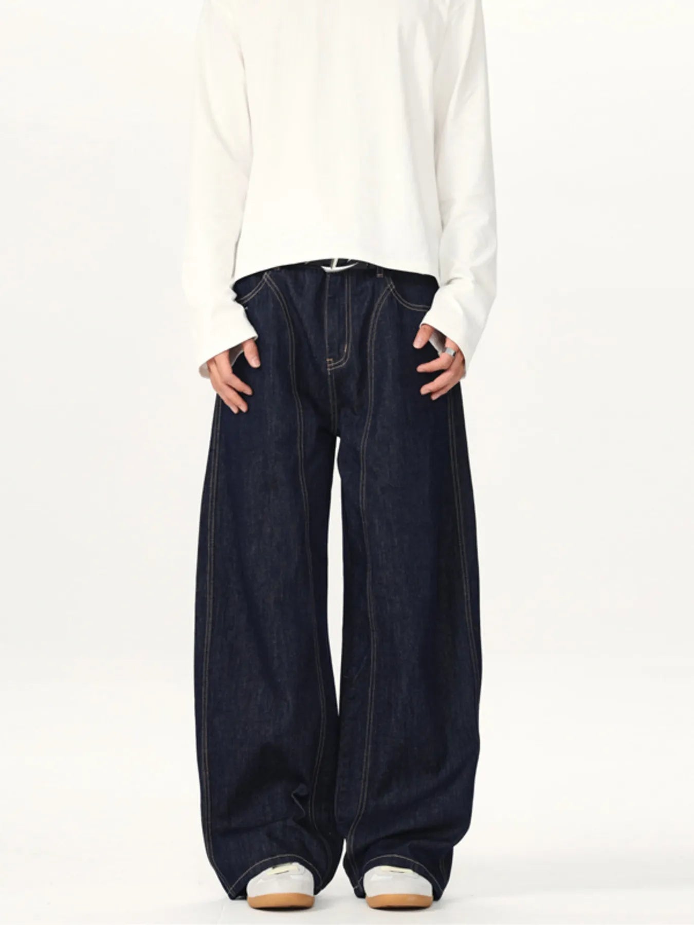 640 Men's Wide Leg Jeans – Men's wide leg jeans streetwear fit
