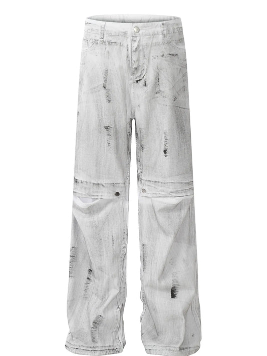 1084 Men's Wide Leg Baggy Jeans – Men's wide leg jeans streetwear fit