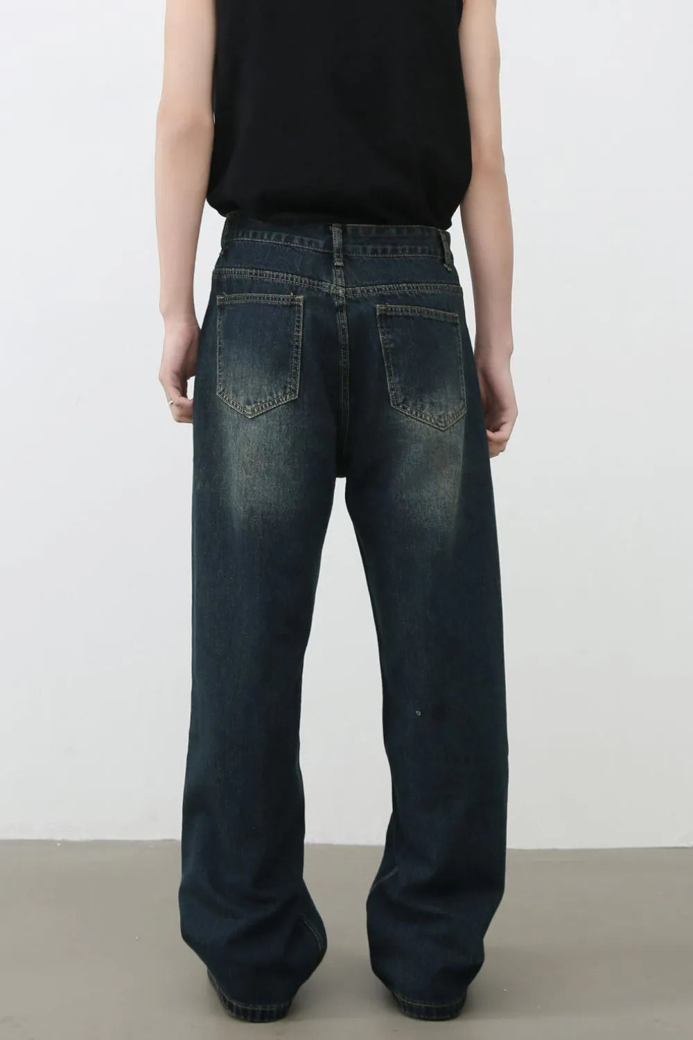 044 nan – Men's wide leg jeans streetwear fit