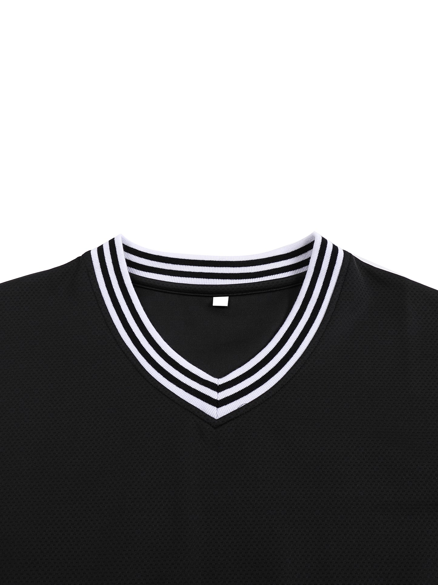 Glitched LA Taped Mesh Boxy Jersey Shirt (Black)