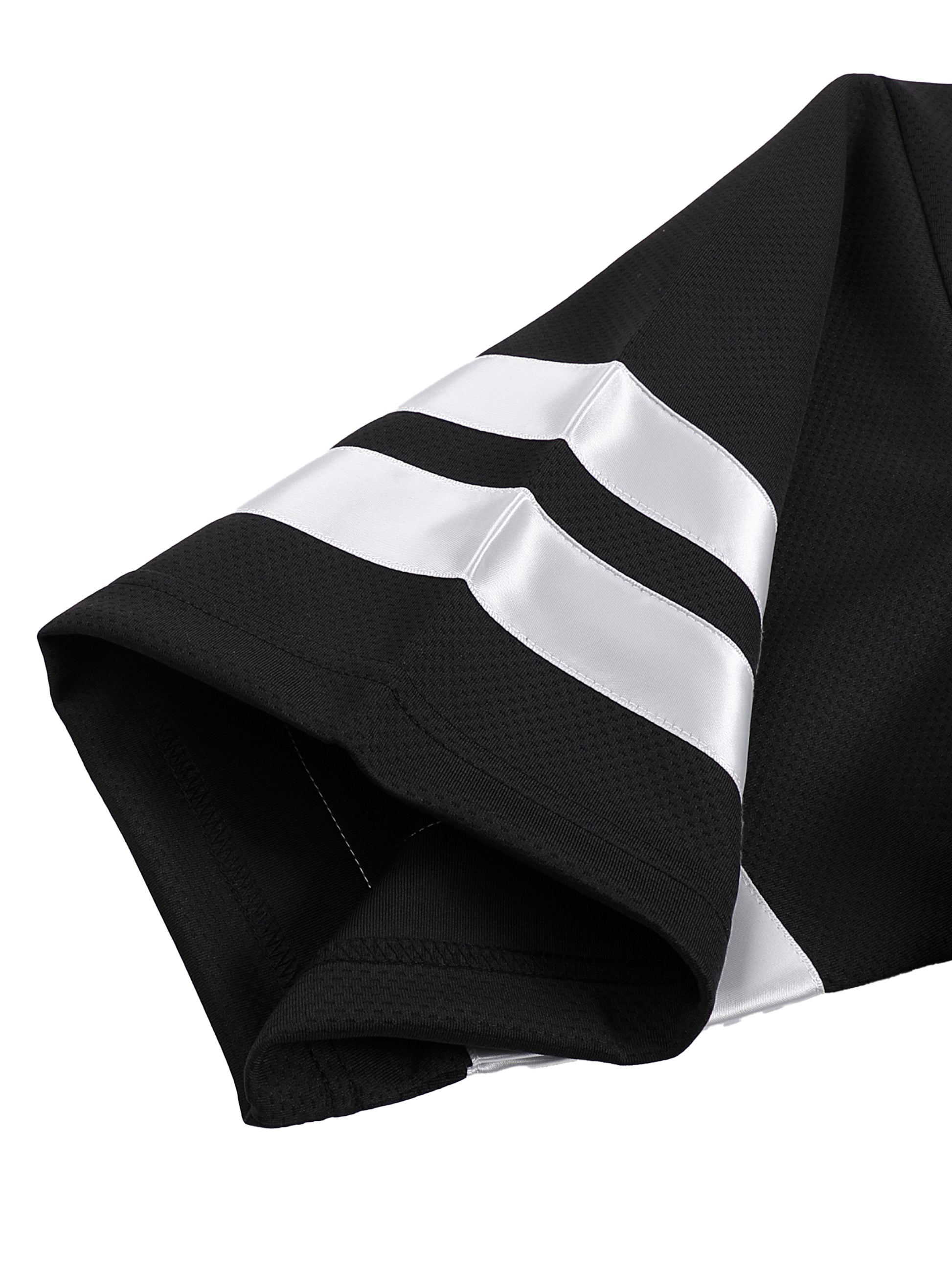 Glitched LA Taped Mesh Boxy Jersey Shirt (Black)