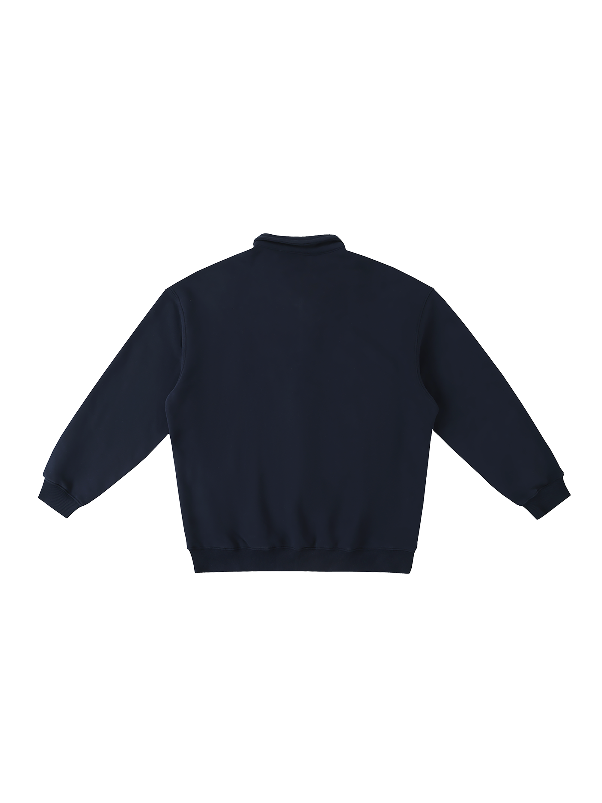 Dressy Mens Heavyweight Polo-Collar Casual Sweatshirt - Dark Gray - lifestyle