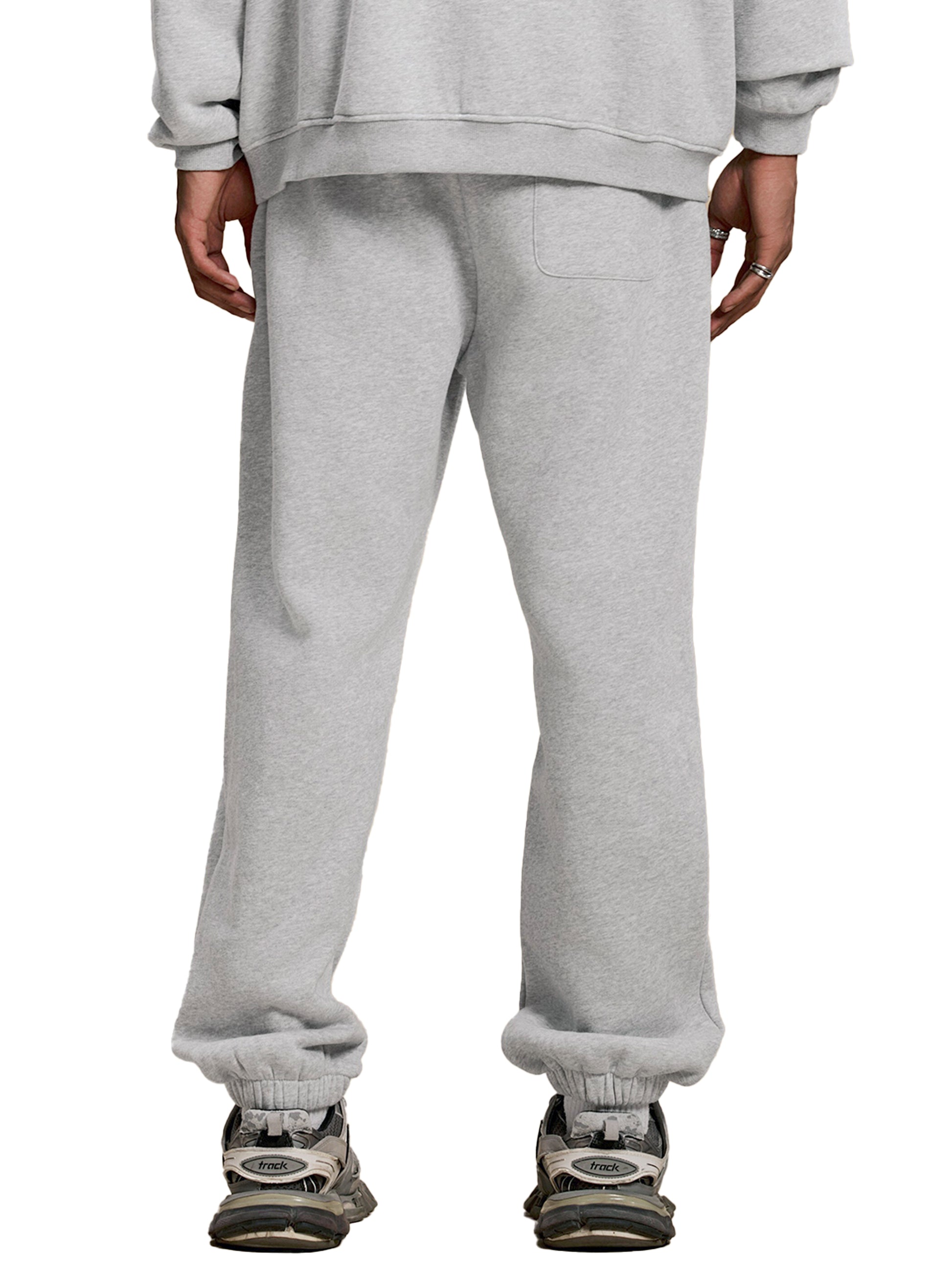 Sun Fade Contrast Tape Fleece Jogged Sweatpants - stitching detail