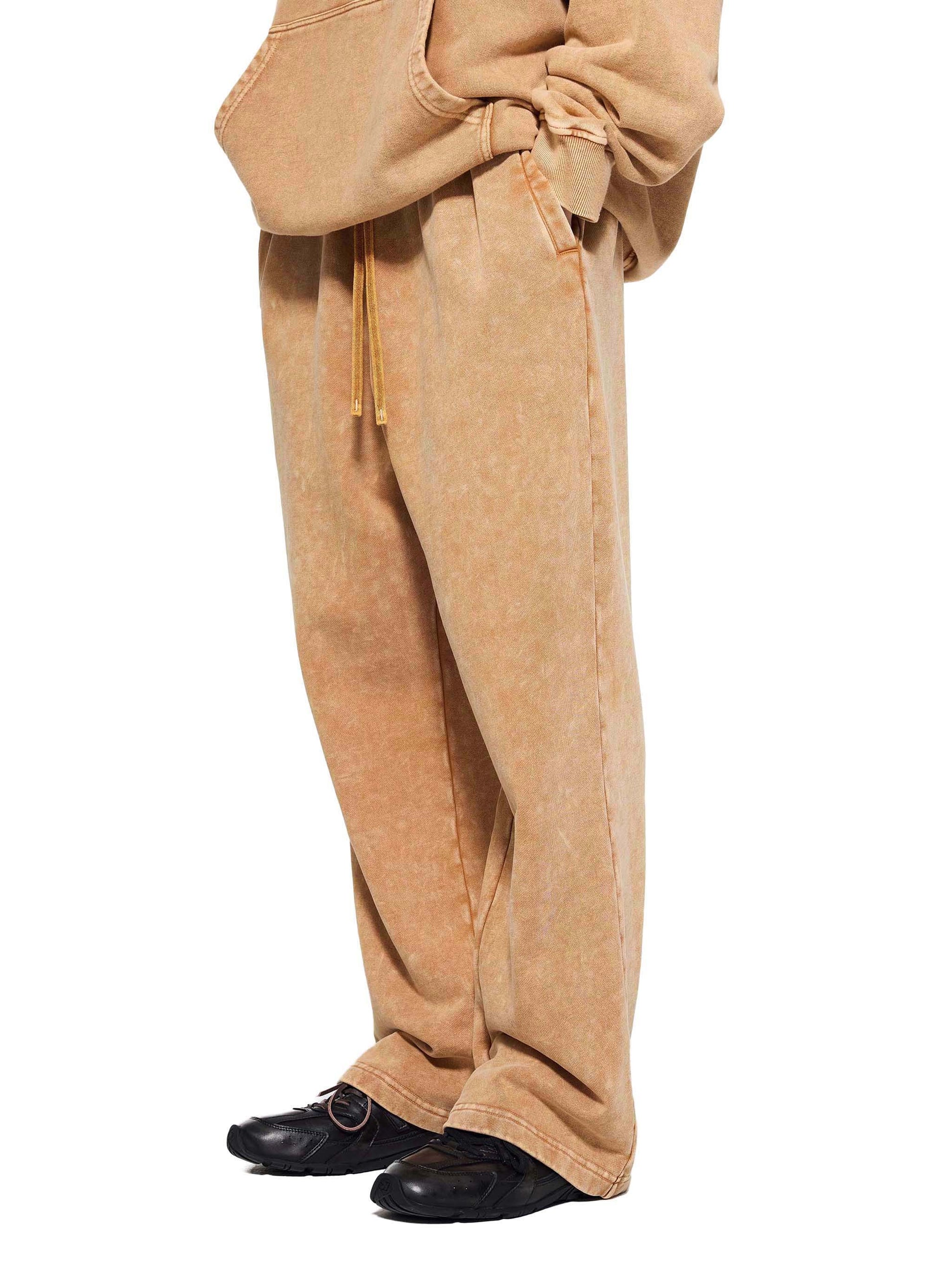 Snow Wash Heavyweight straight leg Sweatpants - stitching detail