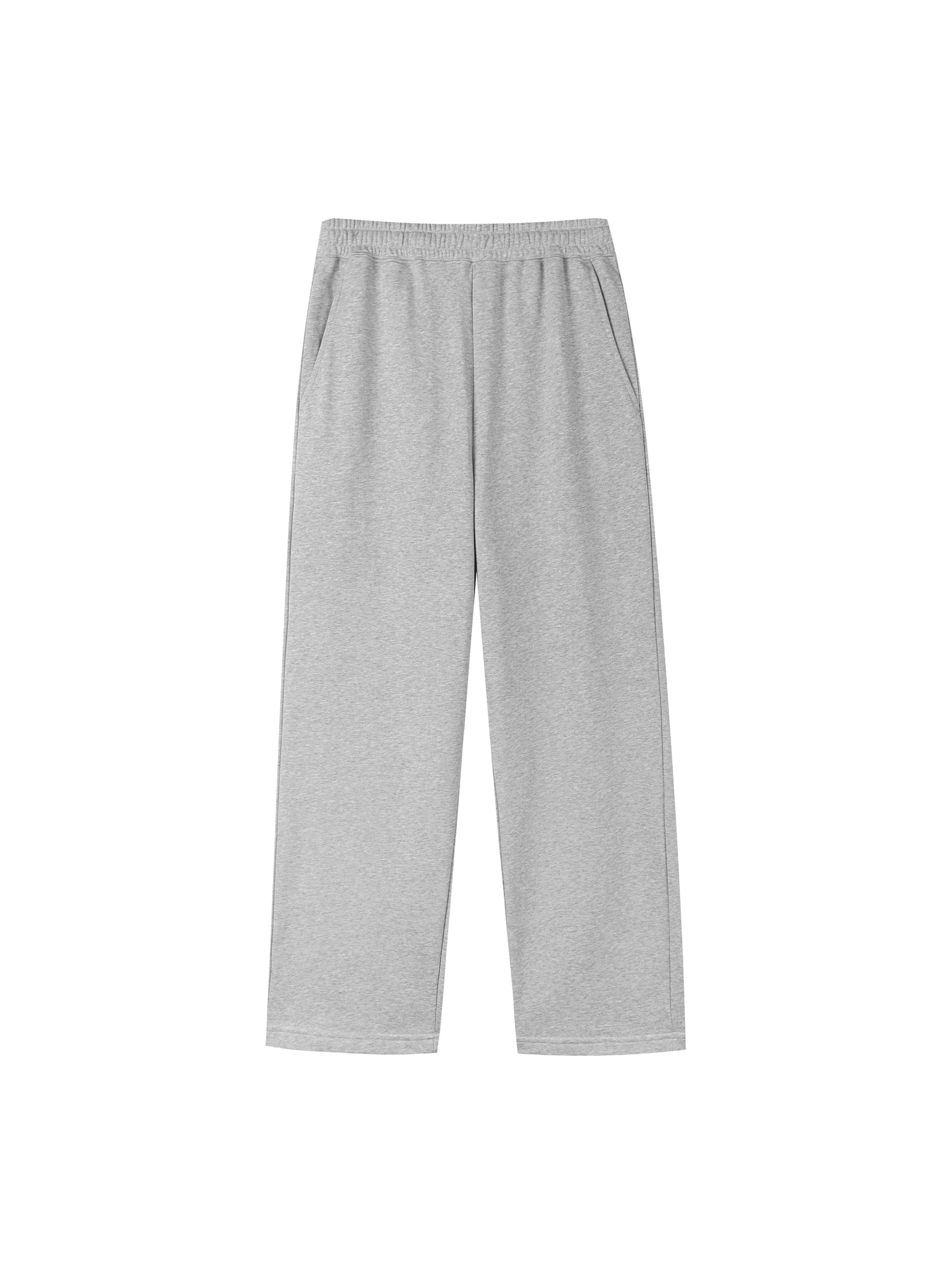 Plain Straight-Leg Sweatpants - stitching detail