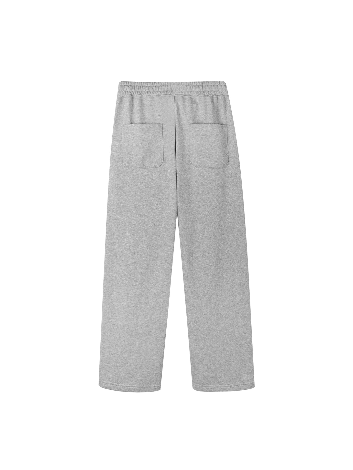 Plain Straight-Leg Sweatpants - logo/label detail