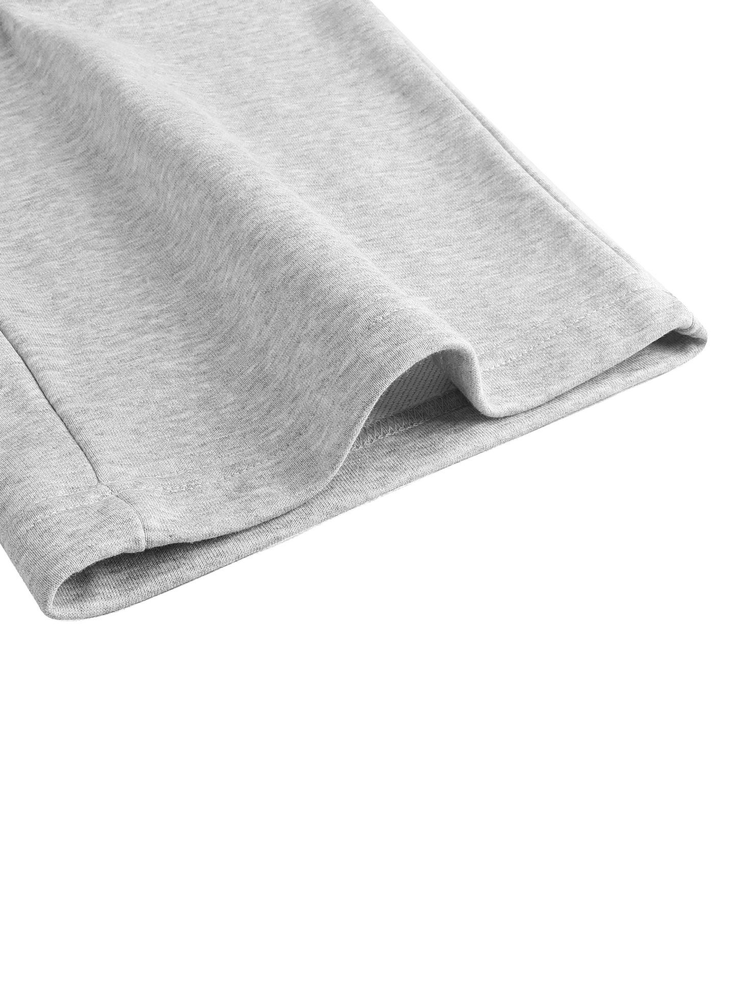 Plain Straight-Leg Sweatpants - model wearing - side