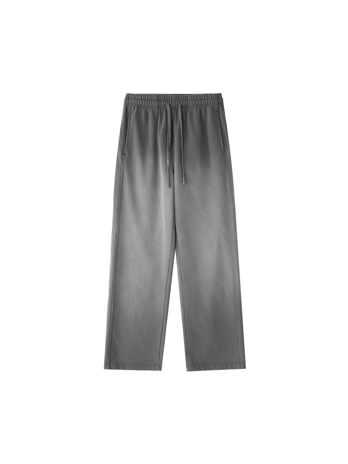 Vintage Washed Gradient Straight-Leg Sweatpants - flat lay