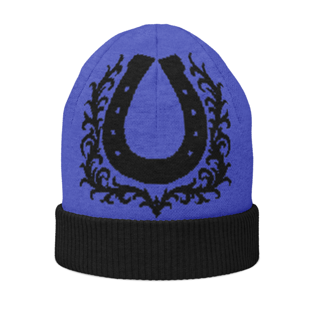 Royal Horseshoe Knit Beanie – Frontier Crest Edition - Luis’s Locker