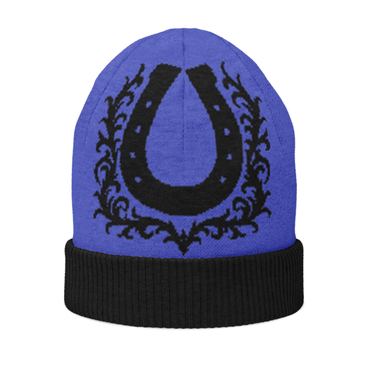 Royal Horseshoe Knit Beanie – Frontier Crest Edition - Luis’s Locker