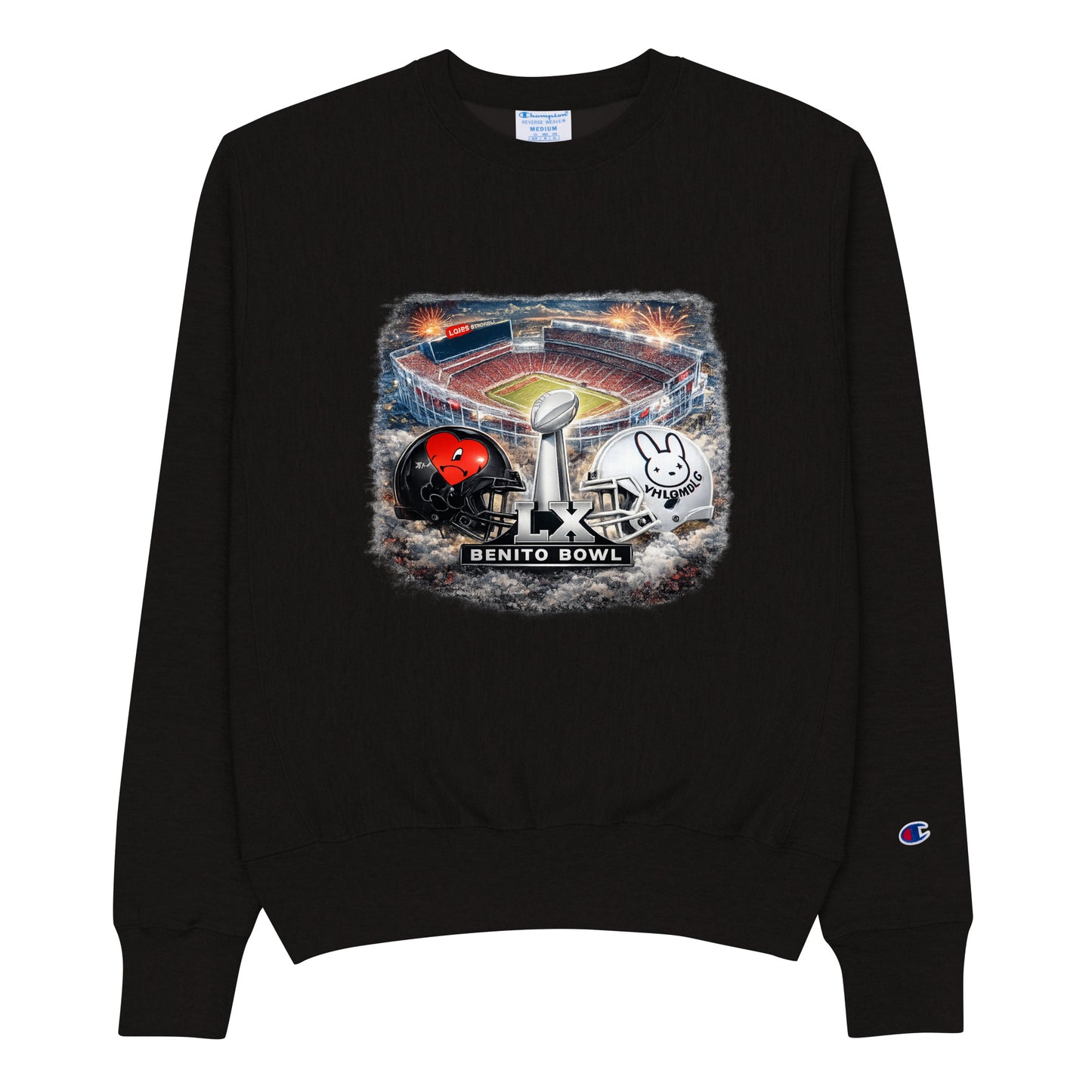 Benito Bowl LX Helmets Graphic Champion Sweatshirt Limited Edition Merch – Front View