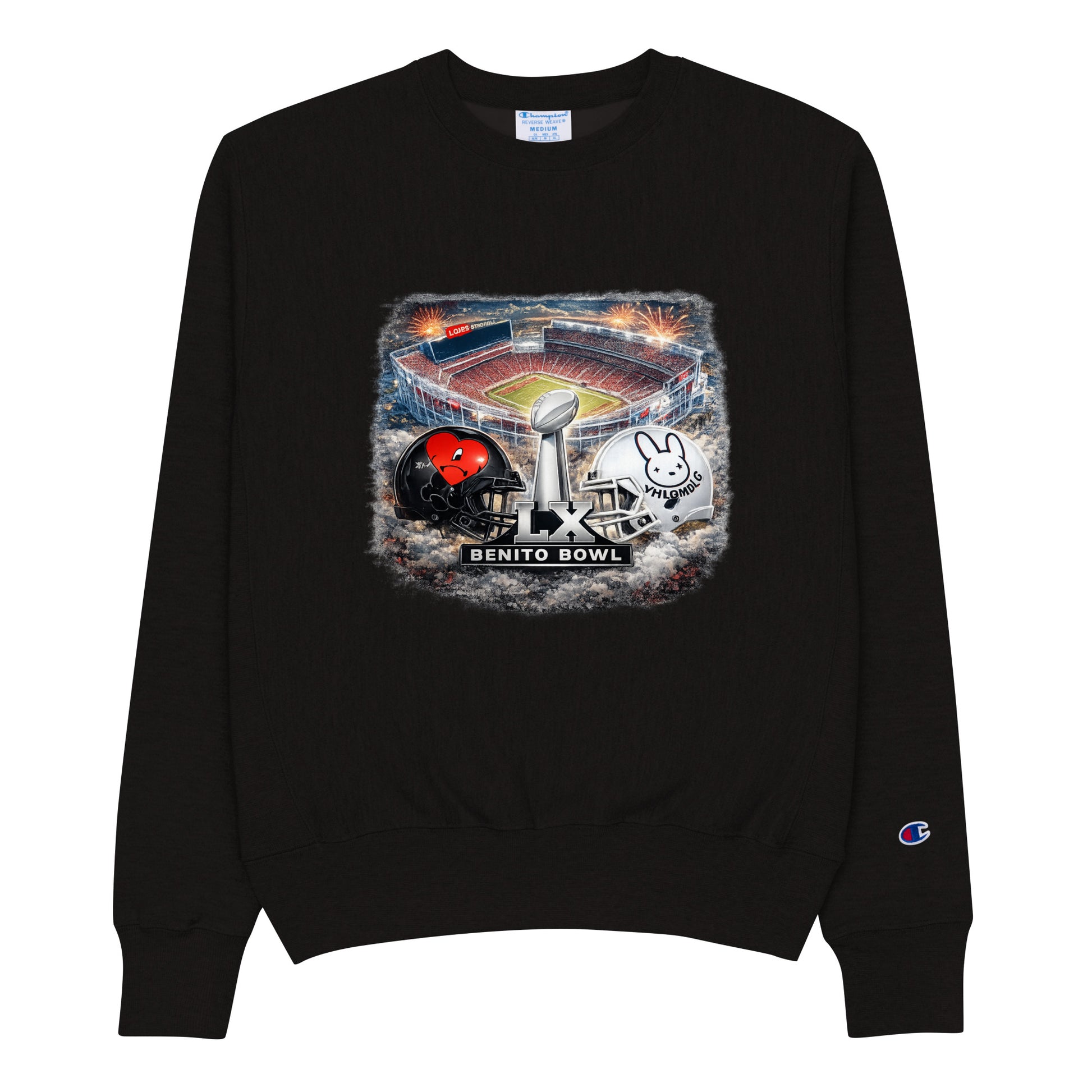 Benito Bowl LX Helmets Graphic Champion Sweatshirt Limited Edition Merch – Front View