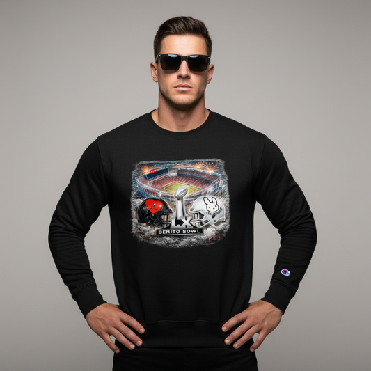 Benito Bowl LX Helmets Graphic Champion Sweatshirt Limited Edition Merch – Main Image