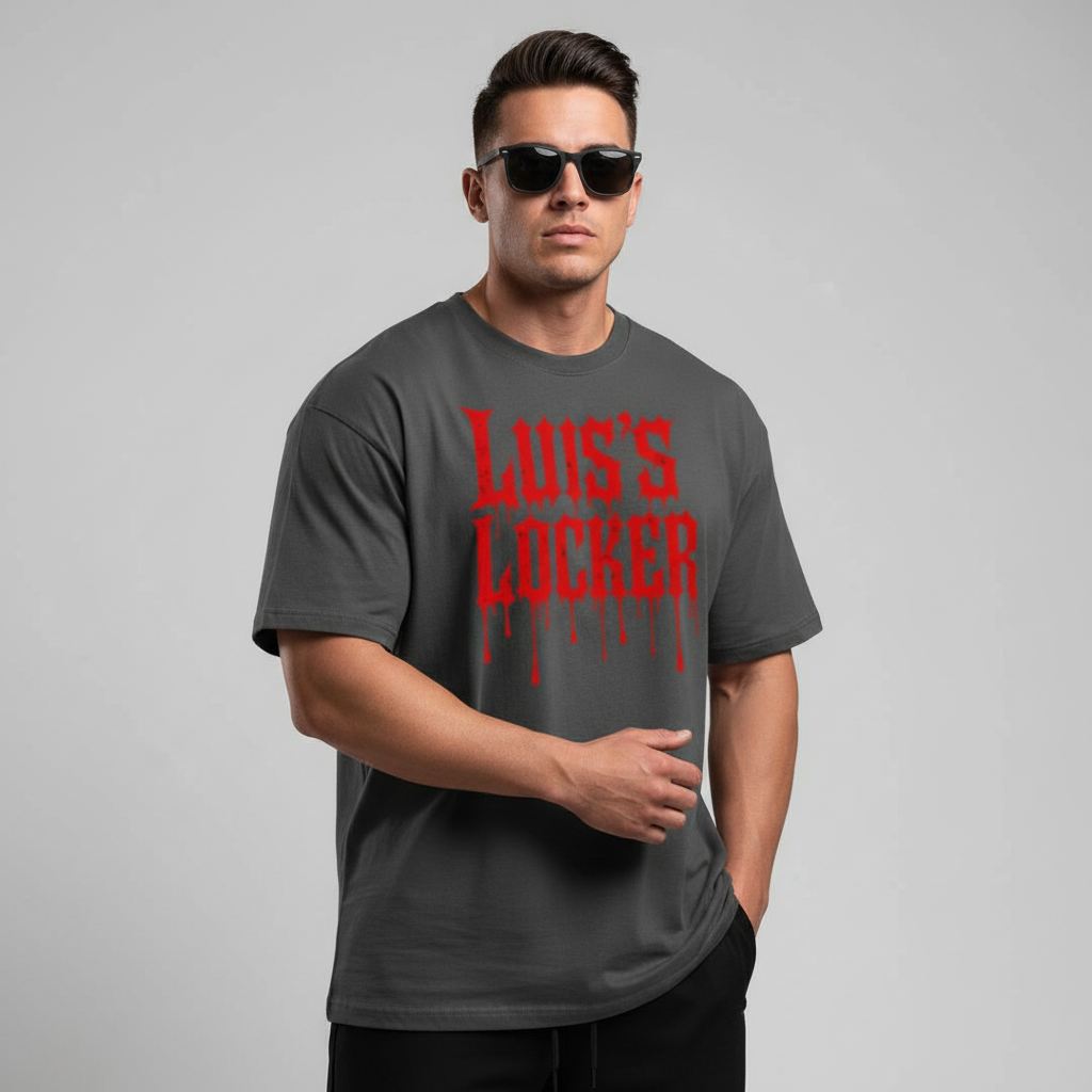 LL Drip Script Tee – Blood Red Edition - Luis’s Locker