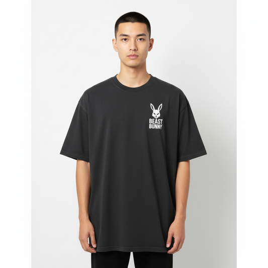 Beast Bunny Oversized Faded Tee – Shadow Bulk Edition - Luis’s Locker