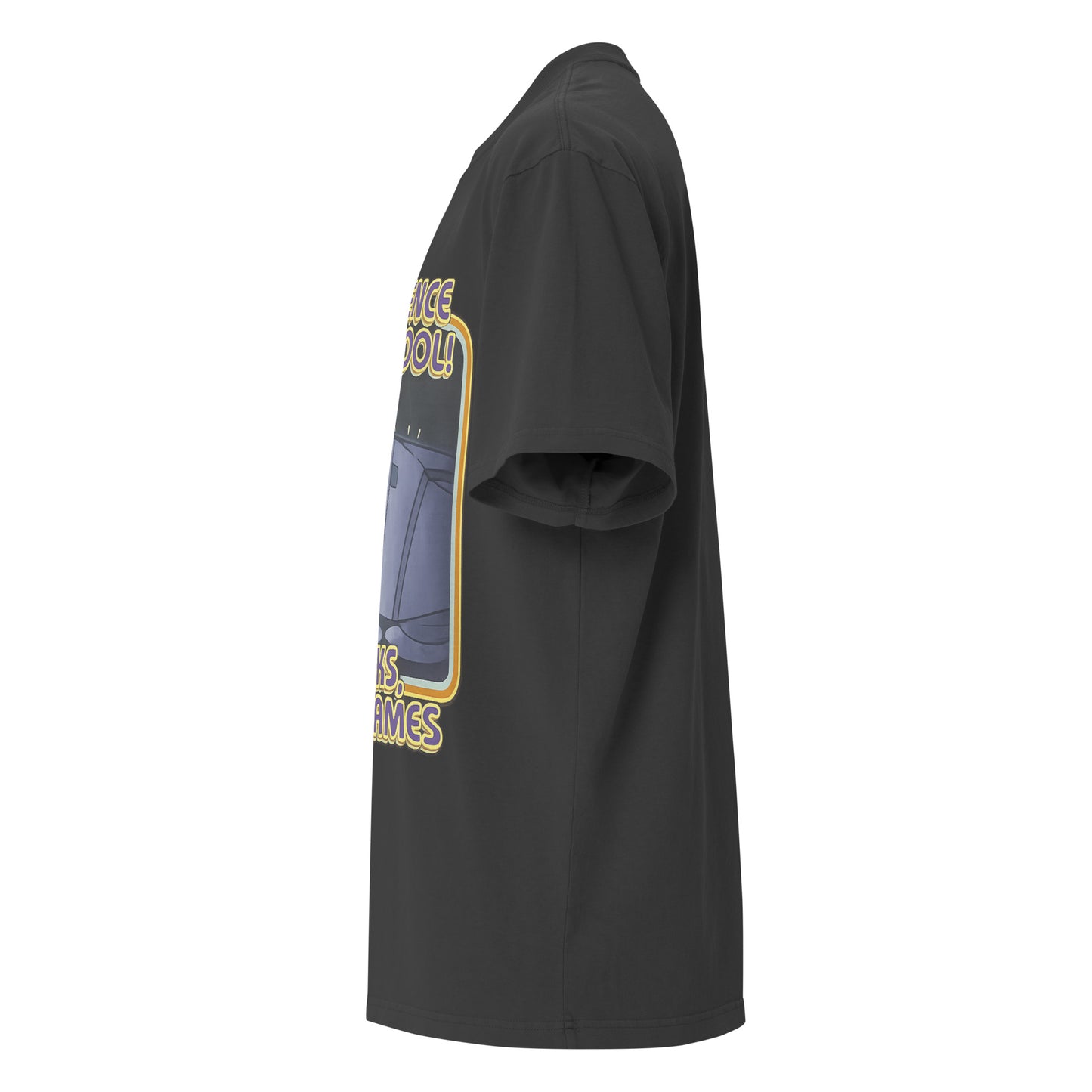 Cal’s Violence is Cool Thanks Video Games Oversized faded t-shirt GTA VI Merch – Detail Close-Up