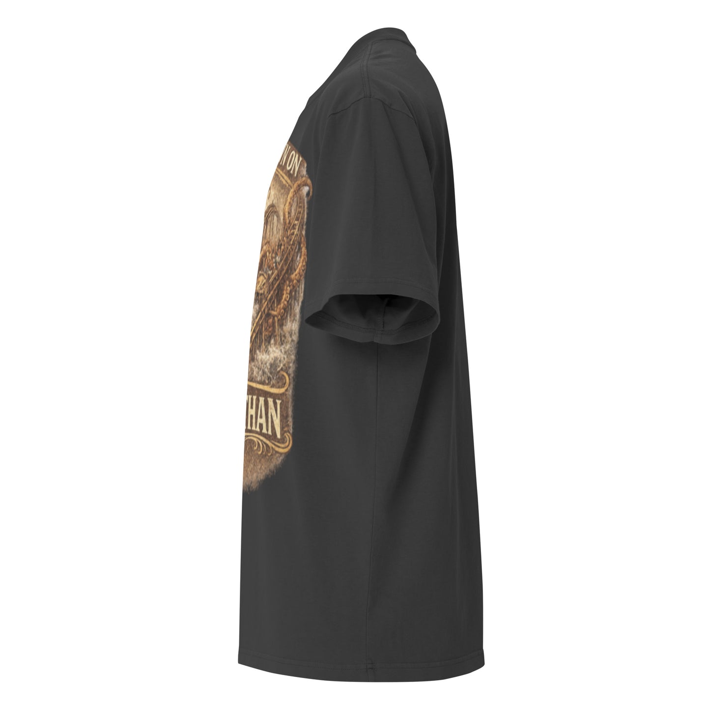 Lucia’s I went Down On The Leviathan Oversized faded Graphic t-shirt GTA VI Inspired Merch – Side View