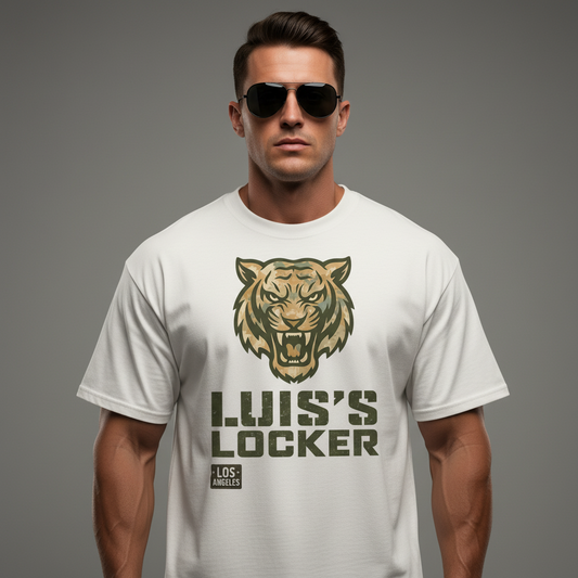 Oversized Military-Style Faded T-Shirt – Camo Tiger Graphic – Main Image