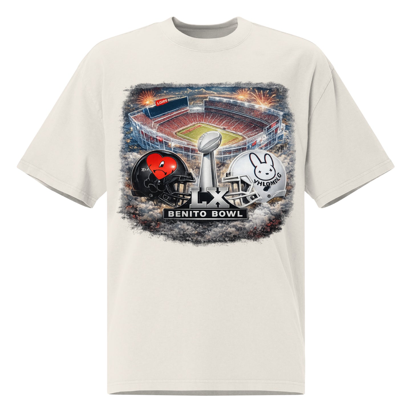 Benito Bowl LX Helmets Graphic Oversized faded t-shirt – View 14