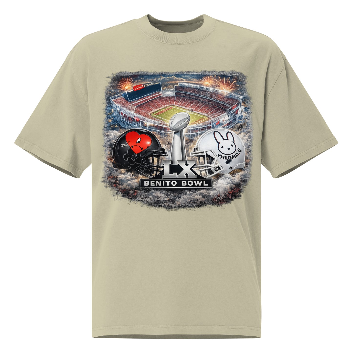 Benito Bowl LX Helmets Graphic Oversized faded t-shirt – View 10