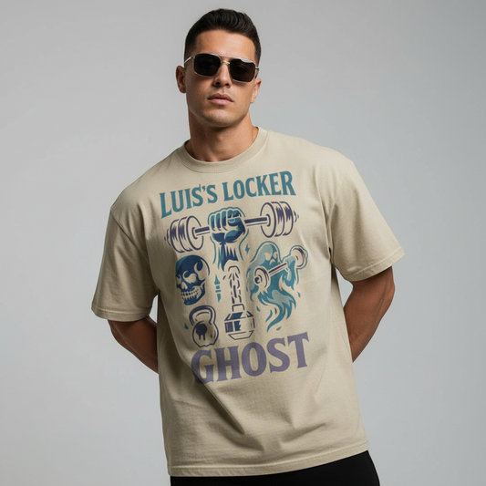 LL Ghost Gym Tee – Undead Energy Edition (Oversized + Faded) - Luis’s Locker