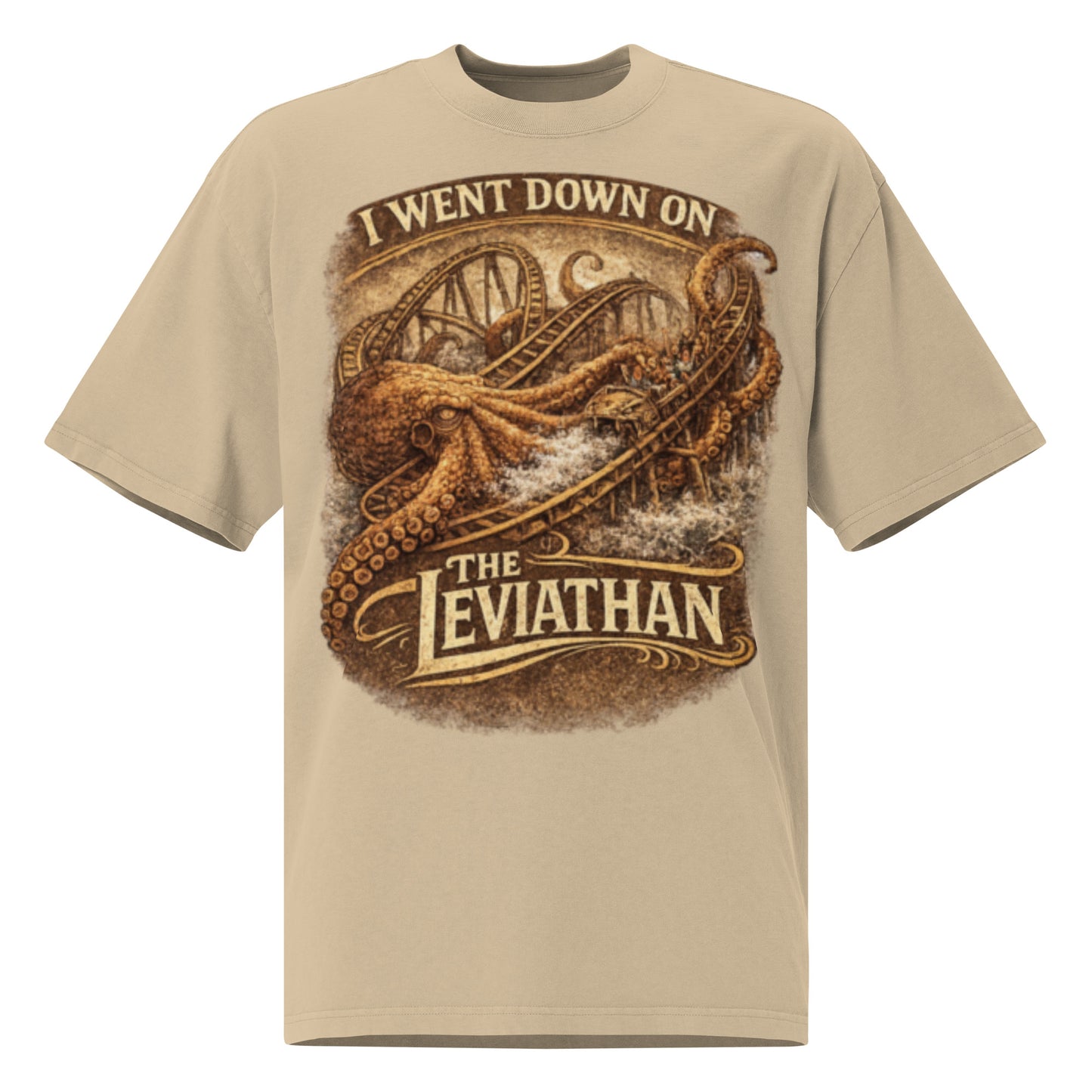 Lucia’s I went Down On The Leviathan Oversized faded Graphic t-shirt GTA VI Inspired Merch – Lifestyle