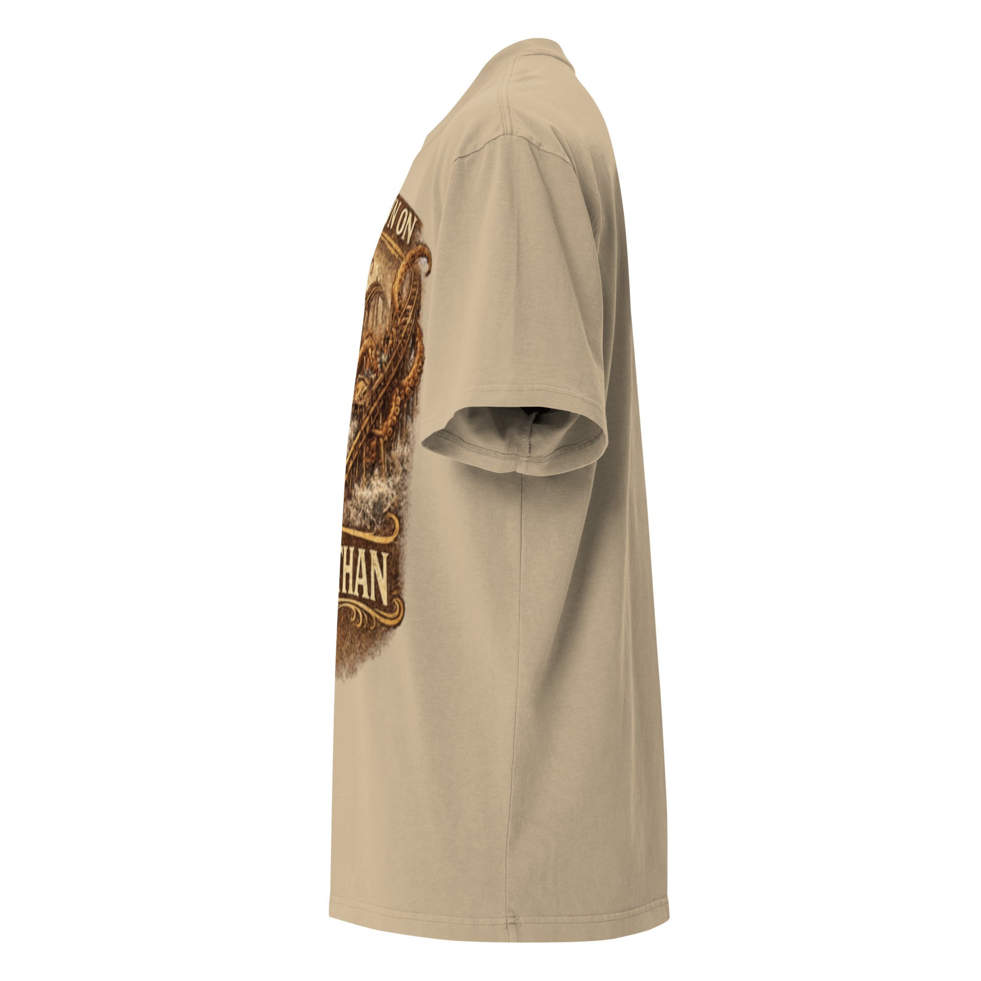 Lucia’s I went Down On The Leviathan Oversized faded Graphic t-shirt GTA VI Inspired Merch – Close-Up