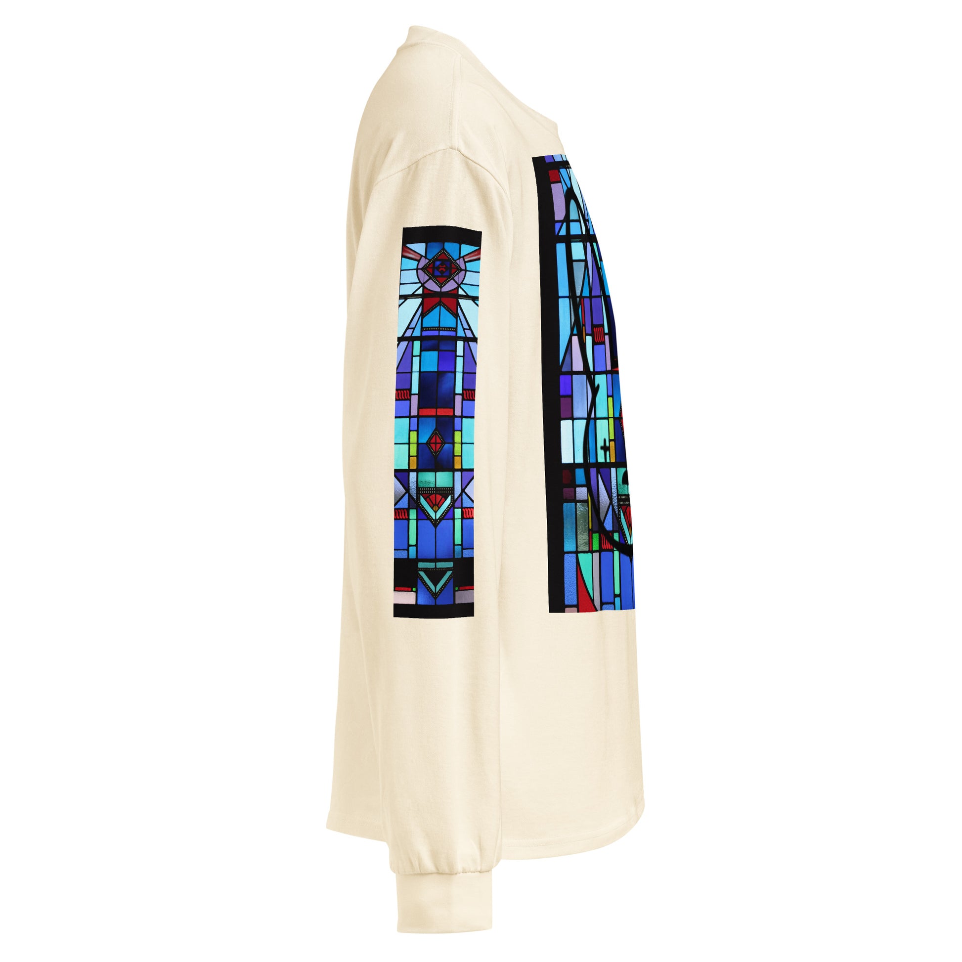 Benito Bunny Logo Inspired Premium heavyweight long sleeve shirt – Detail Close-Up