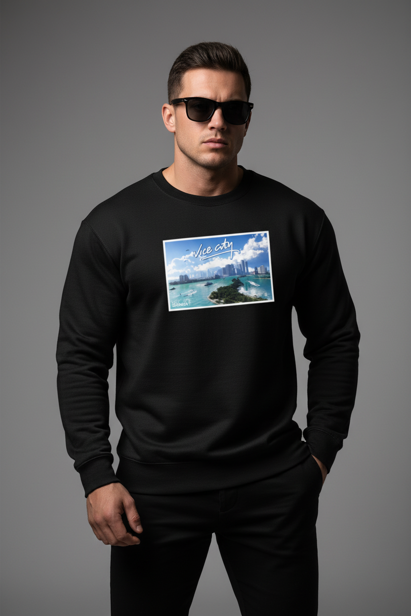 GTA VI Vice City Postcard Unisex Premium Sweatshirt